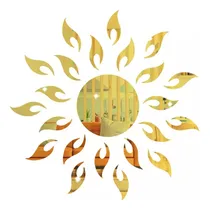 Comprar Kit Espelhos Decorativos Acrílico Sol Dourado