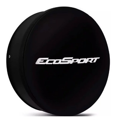 Imagem 2 de 7 de Capa De Estepe Ecosport Com Cadeado E Cabo De Aço - Preta