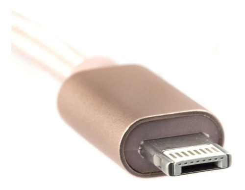 Cable De Carga Rosa Entrada Micro/iPhone 2 En 1
