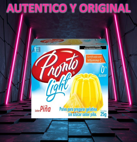 Pronto 3 Gelatinas De Agua Sabor Piña Con 0% Azúcar Wow
