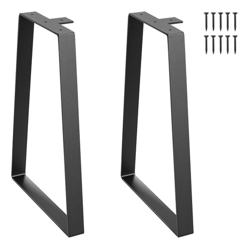 Vevor Juego De 2 Patas De Mesa De Acero Trapezoidal De 16 P.