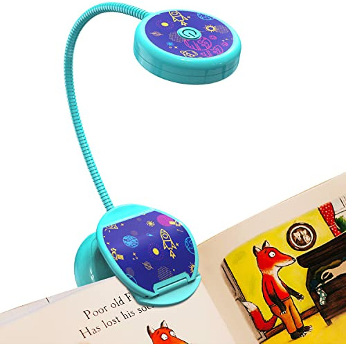 Cute Recargable 4 Led 3000k Cuidado De Ojos Luz Libro, Clip