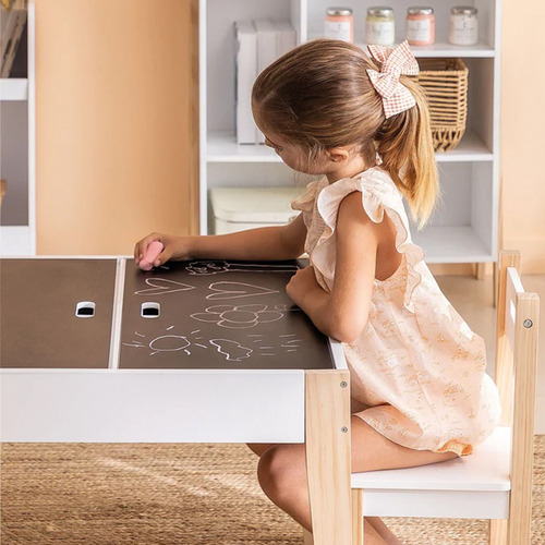 Pack Infantil 1 Mesa 2 Sillas Santino Natura/blanco Form