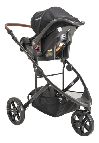 Carrinho De Bebê Trek Com Bebê Conforto E Base Preto - Kiddo