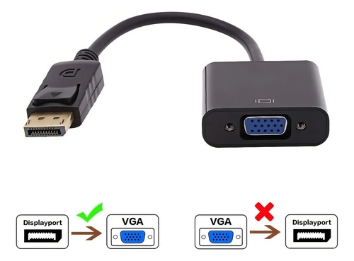 Cable adaptador de convertidor de vídeo analógico Displayport P/ Vga