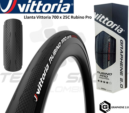 Imagen 4 de 9 de Llanta Bicicleta Ruta 700 X 25 Vittoria Rubino Pro Control