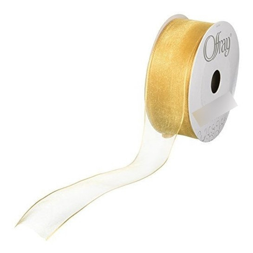 Offray Wired Edge Encore Sheer Craft Ribbon, 1-1/2 Pulgadas 