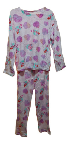 Pijama Juvenil Peluche Liviano Soft Estampado (36-40)