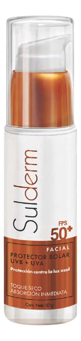 Protector Solar Facial Sulderm Sin Color FPS50 50gr