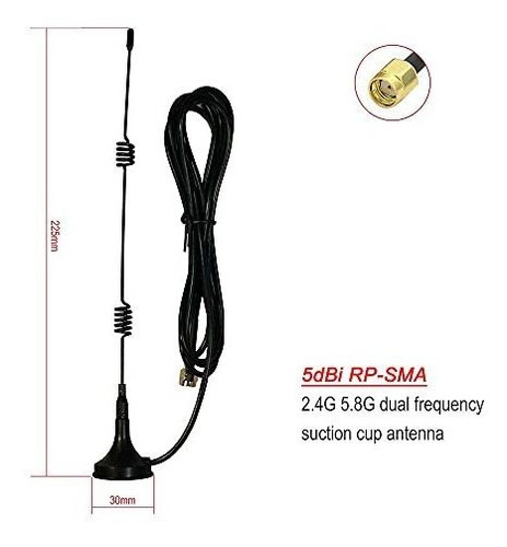 Pack Dbi Antena Wifi Ghz Doble Banda Bluetooth Sma Lte