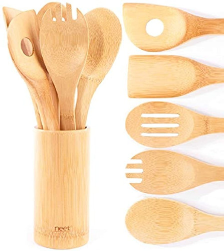 Utensilios De Cocina De Madera Orgánica De Bambú