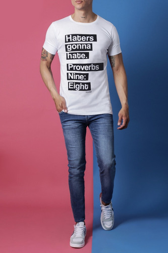 Imagen 2 de 3 de Remera Estampada Haters Gonna Hate Hombre No End 37243