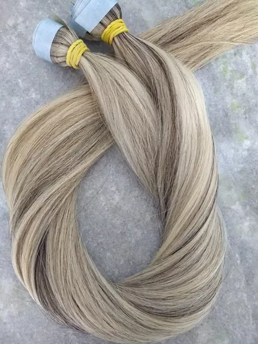 Cabelo Humano Loiro Claro Fita Adesiva 50g 70cm Mega Hair