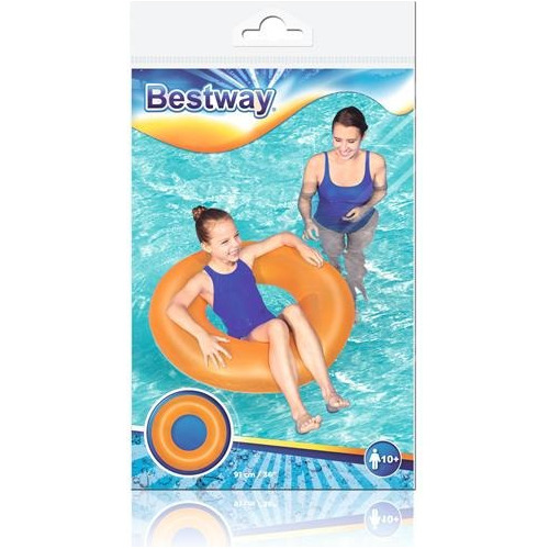 Aro Inflable Flotador Redondo Bestway Frosted Neon +10 91 Cm