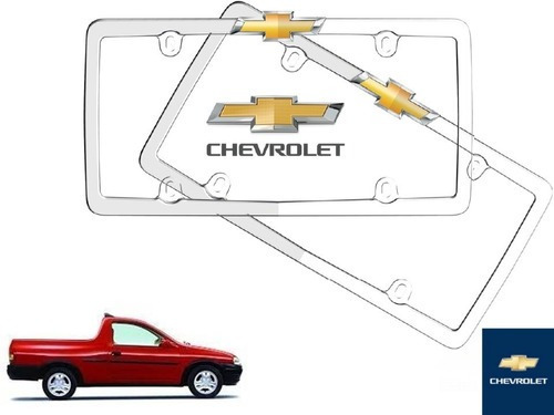 Par Porta Placas Chevrolet Chevy Pick Up 1.6 2000 Original
