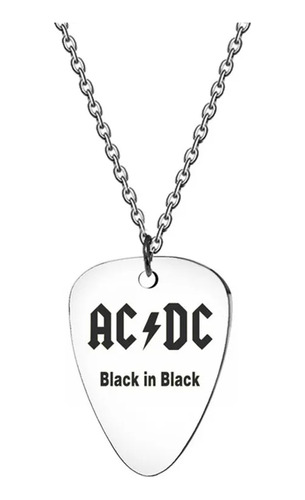 Ac Dc - Collar Medalla Rock Pua Gotico Metal Emo 01