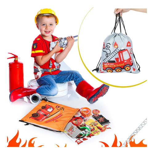 144 Pcs Firefighter Party Party Suministros De Fiesta Con De