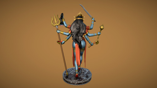 Archivo Stl Diosa Kali Indú Impresión 3d Estatua