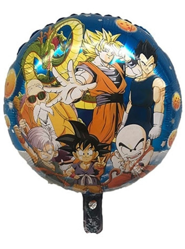 Pack 6 Globos Metalizados Dragon Ball Z Aire O Helio