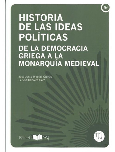 Historia De Las Ideas Políticas, De Megias Quiros, Jose Justo. Editorial Universidad De Cadiz, Tapa -1 En Español