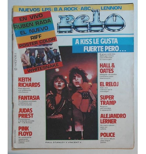 Revista Pelo 185 (tapa Paul Stanley Y Vincent V.)