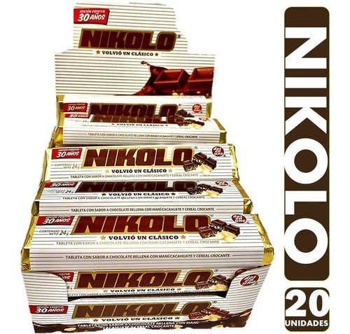 Chocolate Nikolo Arcor (contiene 20 Unidades)