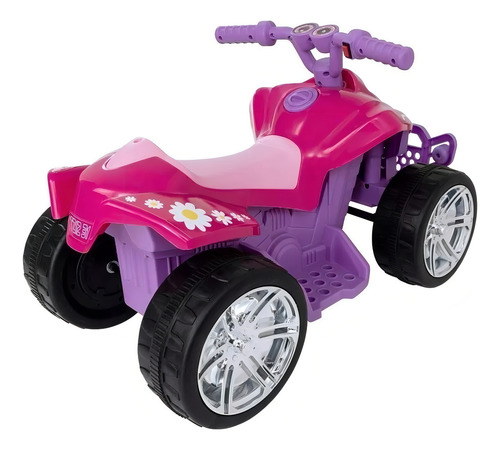 Cuatrimoto Eléctrica Montable Rosa Con Morado 6v Evo