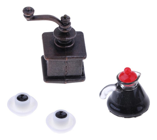Cafetera Con Tazas De Cafetera Accesorios En Miniatura De