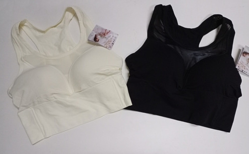 Imagen 2 de 4 de Top Deportivo Con Relleno Y Varilla Semi Largo Tipo Bustier