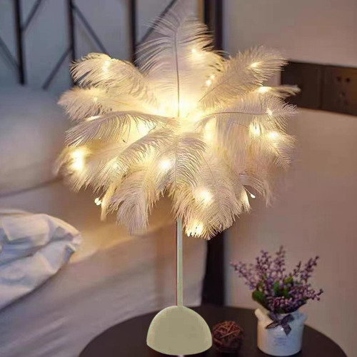 Lámpara De Escritorio De Plumas Lámparas De Plumas Para Dorm