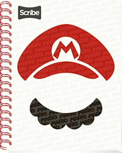 Scribe Super Mario, Cuaderno Espiral Doble Profesional De