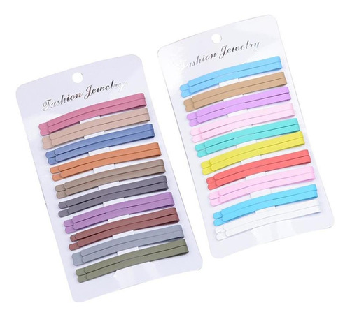 . 2 X 20pcs Colorful Hair Styling Barrettes