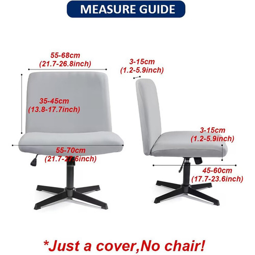 Funda Elástica Azul Para Silla De Escritorio Sin Brazos
