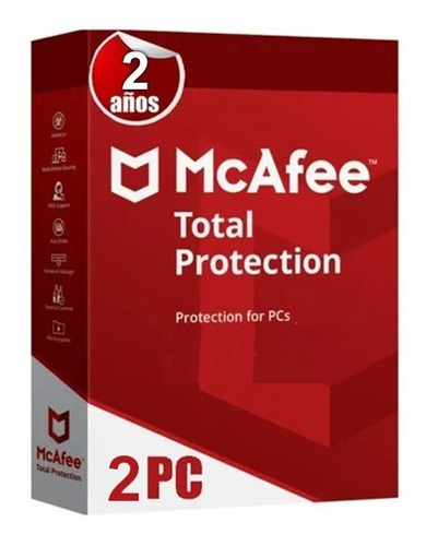 Antivirus Mcaffe Total Protection 2 Pc / 2-años*