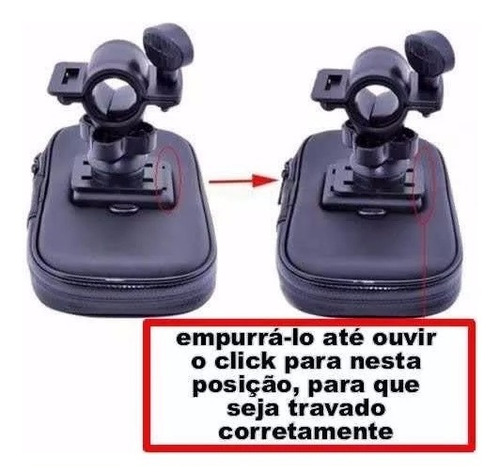 Bolsa Prova D'agua Capa Com Suporte P/ Gps Celular Moto Bike