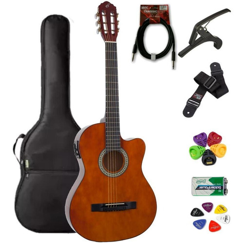 Violão Giannini Eletroacústico Flat Aço Sf14 Natural Kit4ki