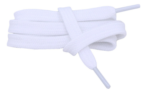 Par De Cadarço Achatado 10 Mm Branco 120cm Flat Tradicional