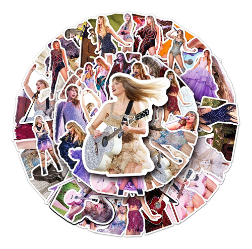 50 Stickers De Taylor Swift - Etiquetas Autoadhesivas