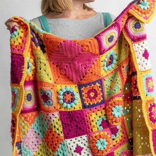 50 Patrones De Crochet Combinados, Cuadrados De Crochet