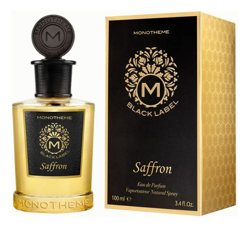 Perfume Black Label Saffron Unissex 100ml - Selo Adipec Volume Da Unidade 100 Fl Oz