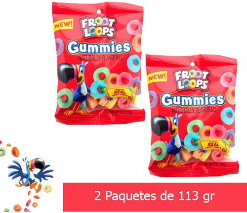 Gomitas Froot Loops Dulces 113gr Americanas 2 Pack