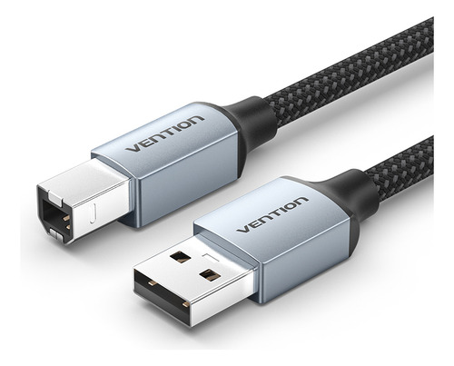 Cabo Reforcado Usb 2.0 Para Usb B Impressora 5m Vention Cor Preto
