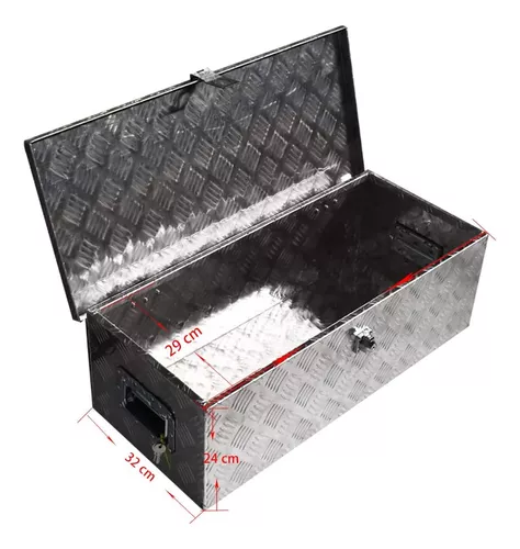 LUCKYERMORE Heavy Duty 30 '' caja de herramientas de aluminio cajas de  herramientas de camión para cama de camión Pickup almacenamiento w/Lock  Silver