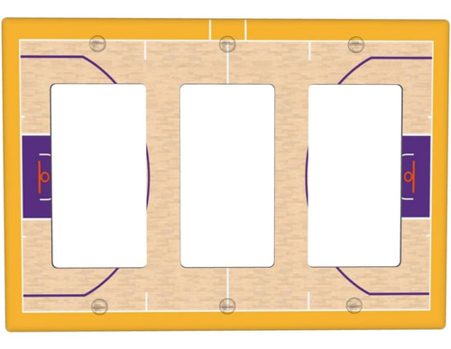 Cancha De Baloncesto Amarillo Morado 3 Gang Rocker Switch Co