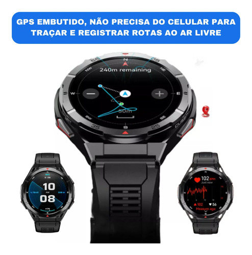 Smartwatch X2 Carbn Atlas Gps Integrado Strava Tela Amoled Preto Sport Preto Cinza-escuro