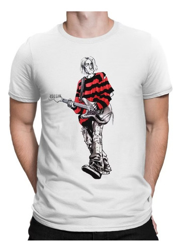 Polera Unisex Nirvana Rock Kurt Cobain Algodon Estampado