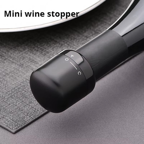 Tapa Negra Para Botella De Vino Tinto Al Vacío De 4 Piezas C