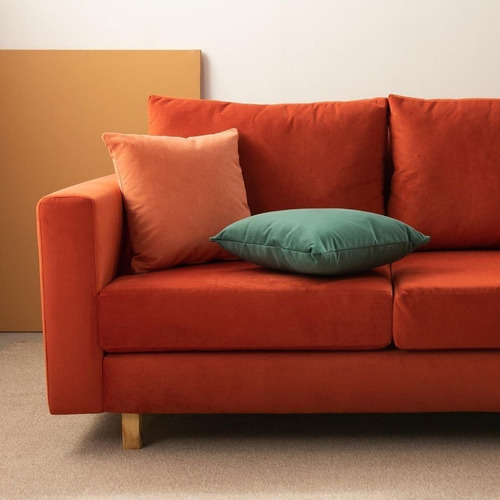 Imagen 2 de 10 de Sillon 2 Cuerpos Sofá Tela Pana 1,60 M Patas Premium