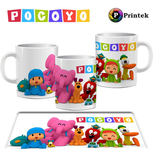 Tazon Pocoyo Y Sus Amigos - Varios Modelos - Printek