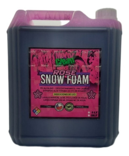 Shampoo Rosado Snow Foam 5 Lt. Motor Clean